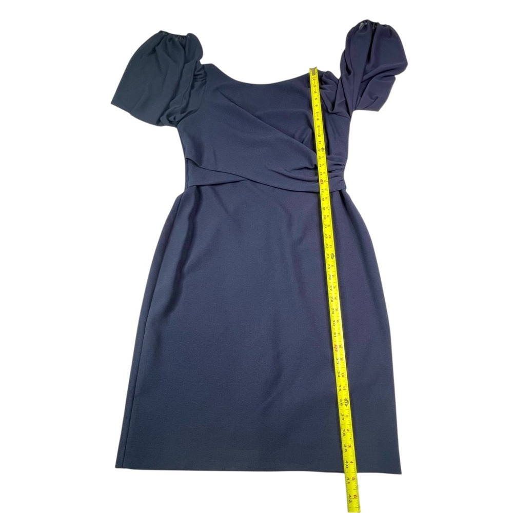 Vince Camuto Signature Stretch Crepe Sheath Dress 14 Chiffon Balloon Sleeve - Picture 9 of 12